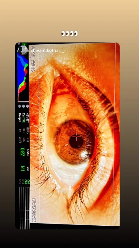 A frame on the camera monitor