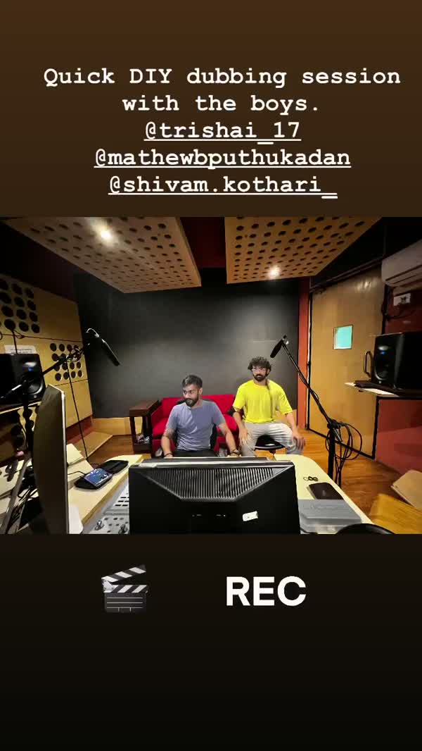 A dubbing session